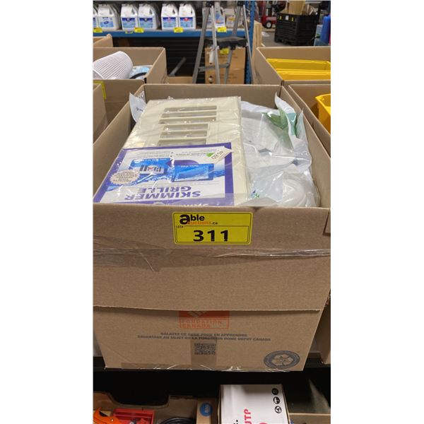 BOX OF ASSORTED SPA/POOL PARTS AND ACCESSORIES