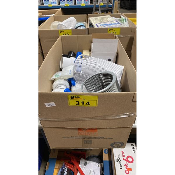 BOX OF ASSORTED SPA/POOL PARTS AND ACCESSORIES