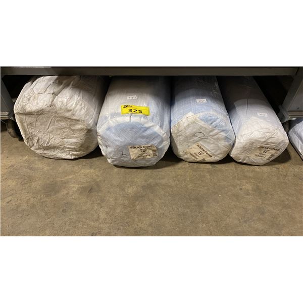 4 ROLLS OF ASSORTED POOL COVERS