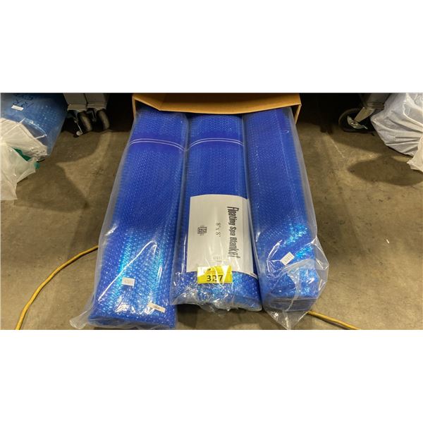 3 ROLLS OF ASSORTED POOL COVERS