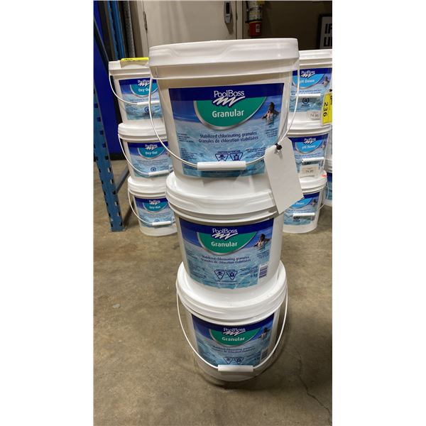 3- 6KG BUCKETS OF POOLBOSS GRANULAR SWIMMING POOL STABILIZER
