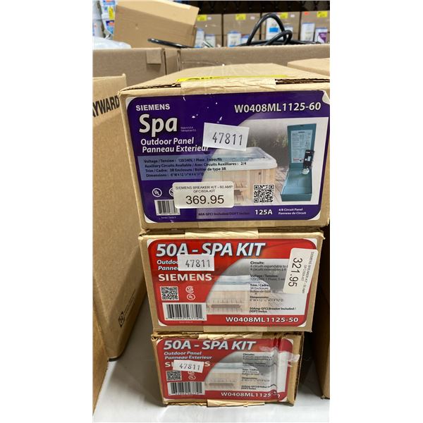 3 BOXES OF SIEMENS SPA KITS; 2/50A AND 1/125A