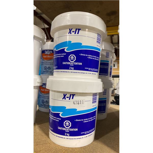 6- 2KG BUCKETS OF CAPO X-IT SWIMMING POOL CHLORINE AND ODOUR ELIMINATOR