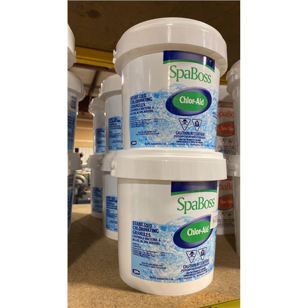 6- 1.5KG BUCKETS OF SPABOSS SPA CHLOR-AID