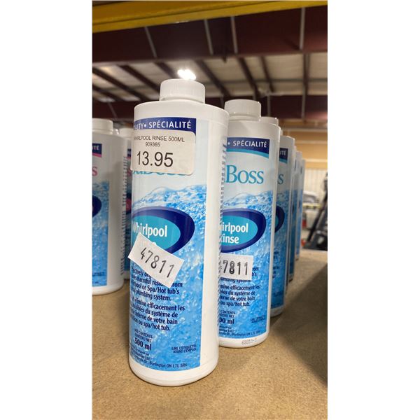 13-500ML BOTTLES OF SPABOSS WHIRLPOOL RINSE
