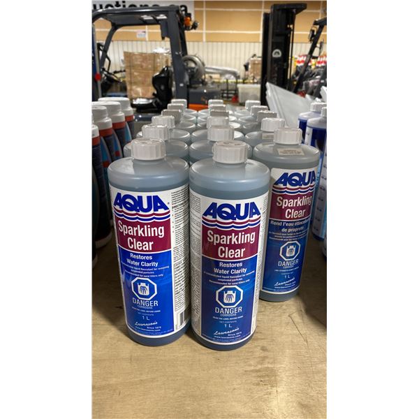 17-1L BOTTLES OF AQUA SPARKLING CLEAR