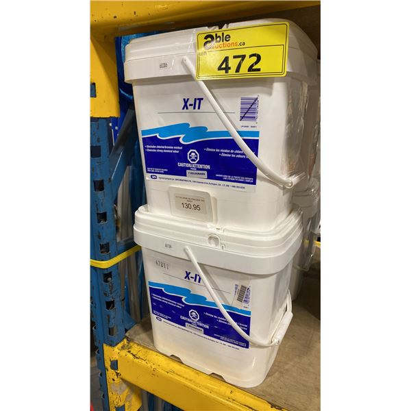 2-7KG BUCKETS OF X-IT CHLORINE AND ODOUR ELIMINATOR