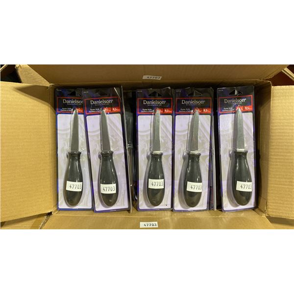 BOX OF 120PCS OF DANIELSON OYSTER KNIVES IN RETAIL BOX