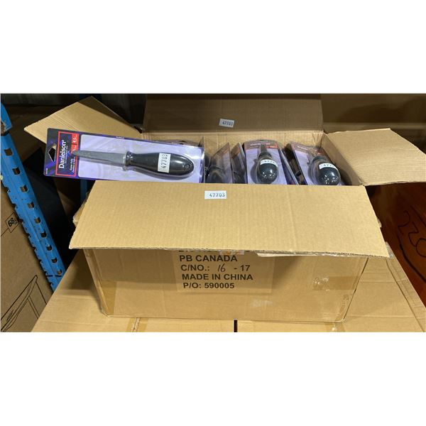 BOX OF 120PCS OF DANIELSON OYSTER KNIVES IN RETAIL BOX