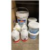 Image 3 : 9 BOTTLES/BUCKETS OF ASSORTED CHEMICALS AND 2 BOXES OF 16OZ/500ML SPRAY BOTTLES AND NOZZLES