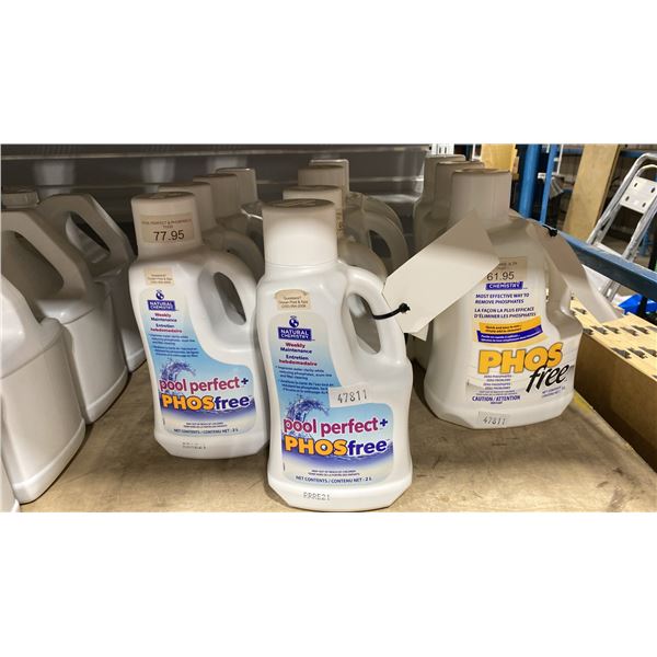 11 BOTTLES OF POOL CHEMICALS