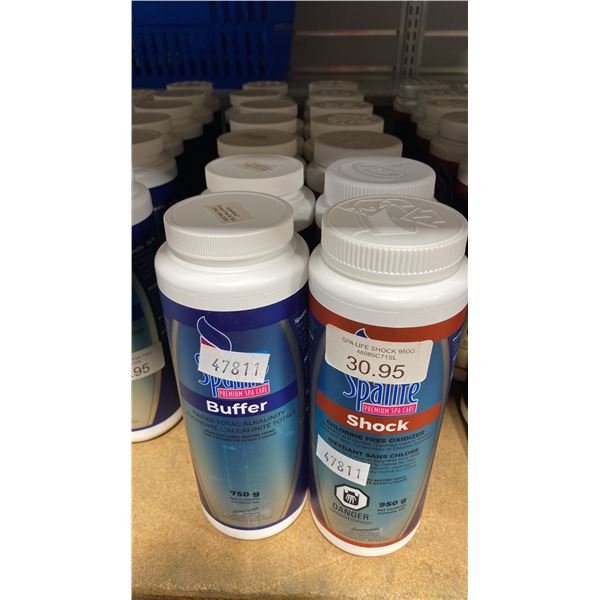 7-750G BOTTLES OF SPALIFE BUFFER AND 7-950G BOTTLES OF SPALIFE SHOCK