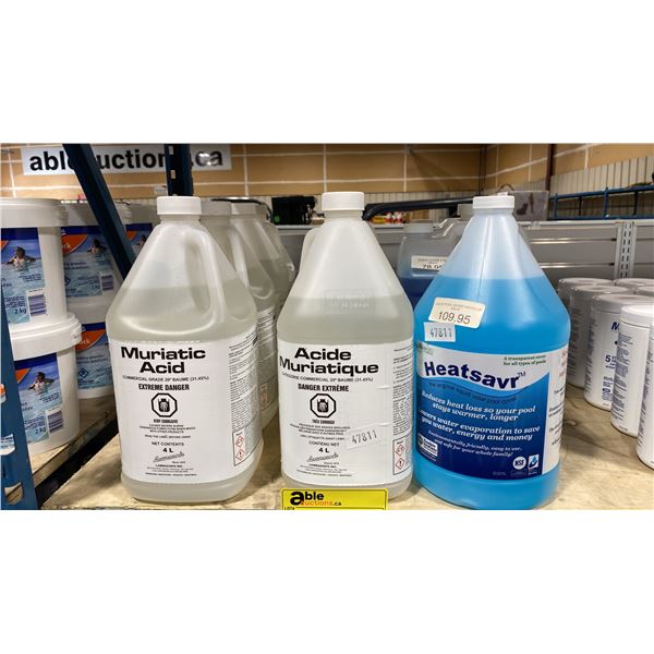 12 BOTTLES OF SPA/POOL CHEMICALS