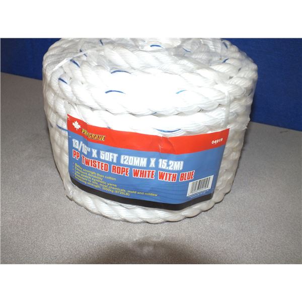 1 roll Of 13/16" x 50ft Rope.