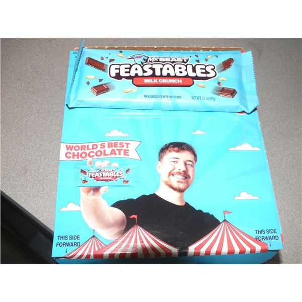 1 Box Of Mr Beast Feastables Chocolate Bars