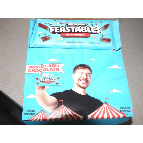 1 Box Of Mr Beast Feastables Chocolate Bars