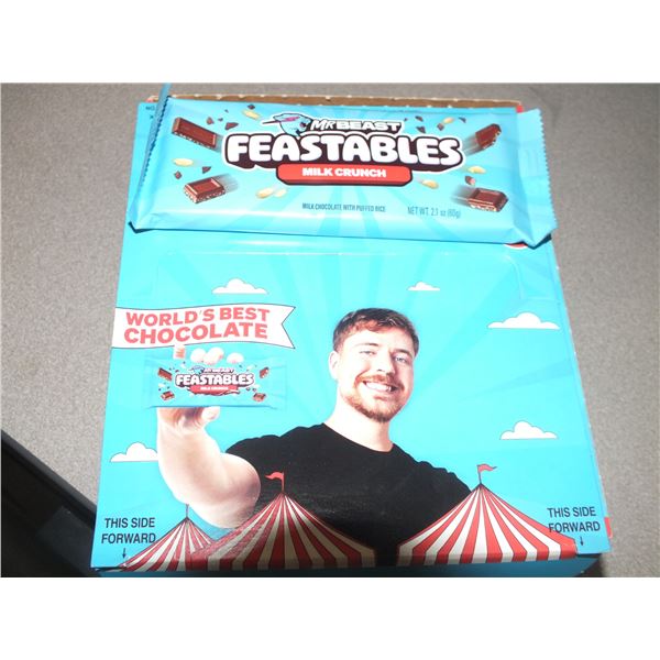 1 Box Of Mr Beast Feastables Chocolate Bars