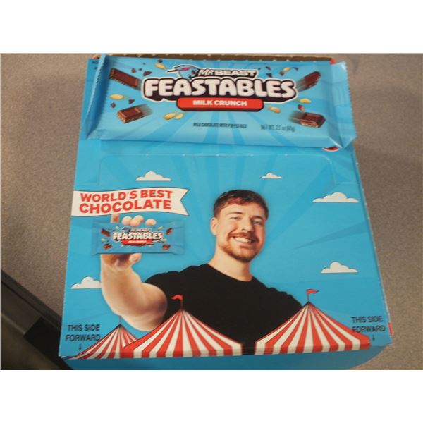 1 Box Of Mr Beast Feastables Chocolate Bars