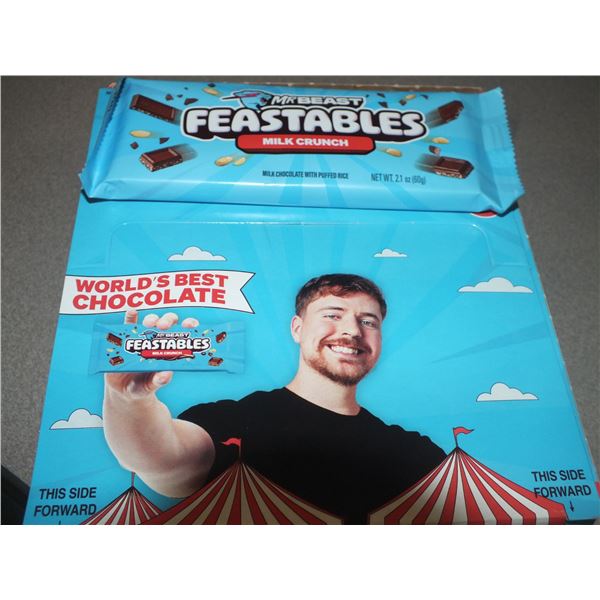 1 Box Of Mr Beast Feastables Chocolate Bars