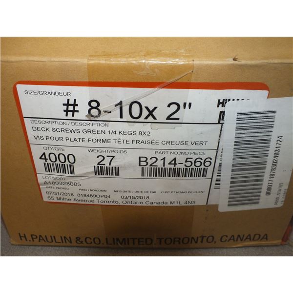 1 case Of #8-10x2" Screws