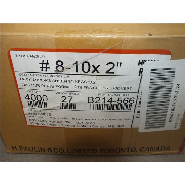1 case Of #8-10x2" Screws