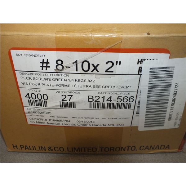 1 case Of #8-10x2" Screws