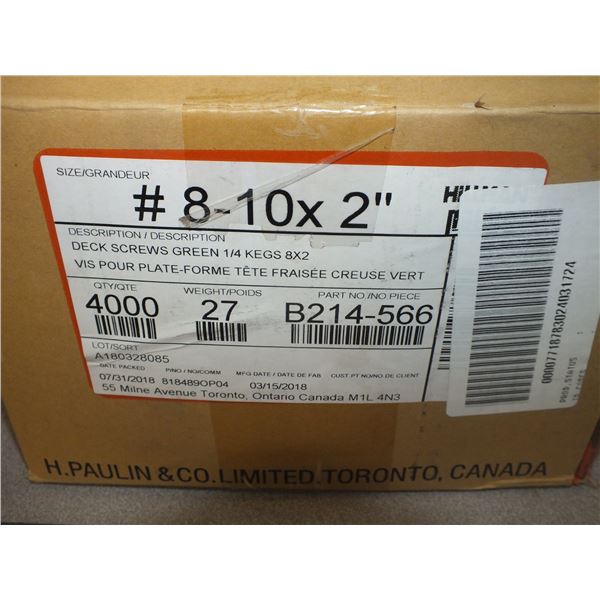 1 case Of #8-10x2" Screws