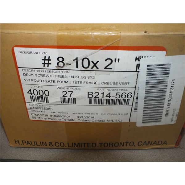 1 case Of #8-10x2" Screws