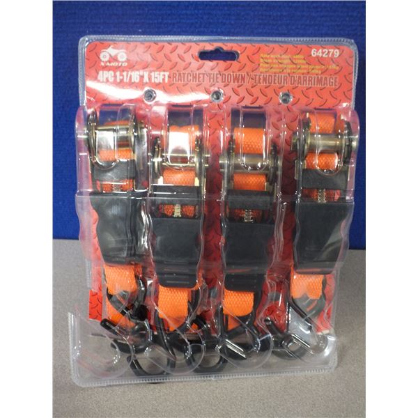 4pc Ratchet Tie Down Set
