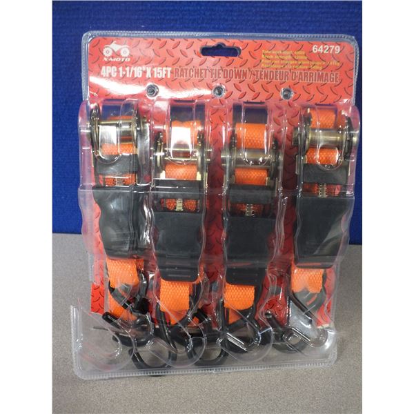 4pc Ratchet Tie Down Set