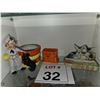 Image 1 : JAPANESE CERAMIC DOG ASHTRAY, MUG, AND PLANTER LOT OF 3