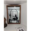 Image 2 : CARVED WOOD DOG FIGURE AND FRAMED SILHOUETTE ART