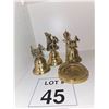 Image 1 : VINTAGE BRASS SCOTTIE DOG BELLS AND ASHTRAY GROUP