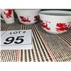 Image 2 : HAZEL ATLAS SCOTTISH TERRIER MILK GLASS DESSERT SET