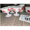 Image 3 : HAZEL ATLAS SCOTTISH TERRIER MILK GLASS DESSERT SET