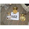Image 1 : GLASS AND BRASS DOORKNOBS (SET OF THREE)