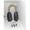 Image 2 : DOUBLE IRON COWBELLS WITH WOVEN HANDLE
