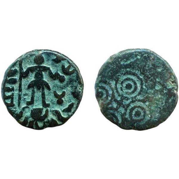 Ancient, Post Mauryan, Ujjain, (2nd-1st Century BC), Lord Shiva on Lotus Type, Copper Unit, 6.04 gms