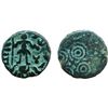 Image 1 : Ancient, Post Mauryan, Ujjain, (2nd-1st Century BC), Lord Shiva on Lotus Type, Copper Unit, 6.04 gms