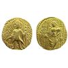 Image 1 : Kushanas, Vasudeva III, Gold Dinar, 7.70g, King standing facing left, holding a trident in the right