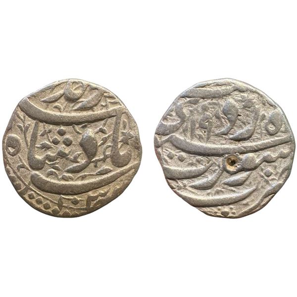 Jahangir (1605-1627 AD), silver rupee, Surat mint, 'Nur ud-din' type, Ardibhisht AH 1032/RY 19, KM 1