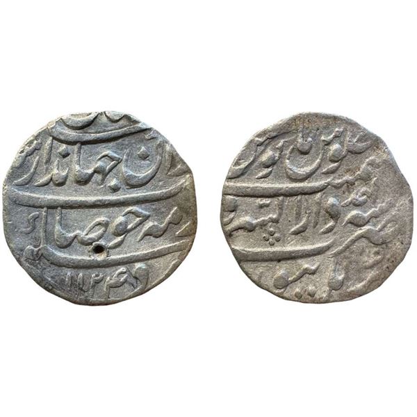 Jahandar Shah (AH 1124, 1712 AD), Silver Rupee 11.230g , Dar us-Sarur Burhanpur Mint, AH1124/RY Ahd 