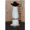 Image 5 : *New* Life-sized Little Cowboy Sheriff WEASEL or ERMINE on a Log Slice Base