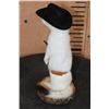 Image 6 : *New* Life-sized Little Cowboy Sheriff WEASEL or ERMINE on a Log Slice Base