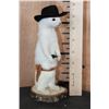 Image 7 : *New* Life-sized Little Cowboy Sheriff WEASEL or ERMINE on a Log Slice Base