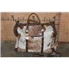 Image 1 : *Brand New* Brown and White 100% COWHIDE Leather DUFFLE BAG