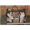 Image 2 : *Brand New* Brown and White 100% COWHIDE Leather DUFFLE BAG