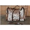 Image 4 : *Brand New* Brown and White 100% COWHIDE Leather DUFFLE BAG