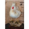 Image 4 : WHITE MANDARIN DUCK Mounted on a Natural Wood Log and Wood Plaque Base