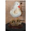 Image 5 : WHITE MANDARIN DUCK Mounted on a Natural Wood Log and Wood Plaque Base
